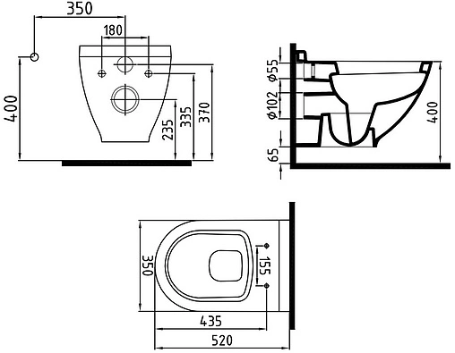 Унитаз подвесной безободковый с функцией биде и встроенным смесителем Bien Harmony белый HRKA052N1VE0W3000 Унитаз подвесной безободковый с функцией биде и встроенным смесителем Bien Harmony белый HRKA052N1VE0W3000