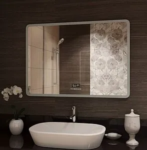 Зеркало с подсветкой Continent Demure Led 100x70 с музыкальным блоком, с подогревом белый ЗЛП259 Зеркало с подсветкой Continent Demure Led 100x70 с музыкальным блоком, с подогревом белый ЗЛП259, 5