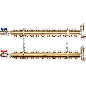 Группа коллекторная без расходомеров 12 отводов 1&quot;в/в x ¾&quot;ек Stout SMB 0468 000012, 1