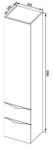 Шкаф-пенал подвесной Aquanet Эвора капучино 183996