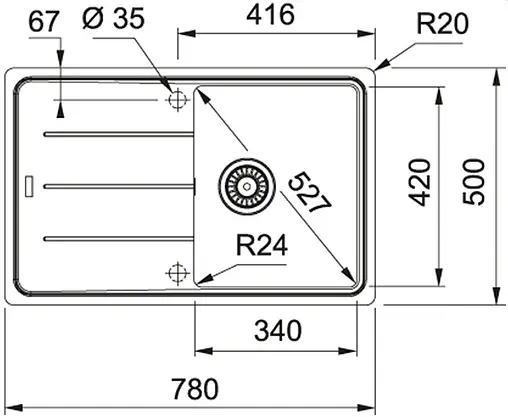 Мойка кухонная Franke Basis BFG 611-78 белый 114.0259.927