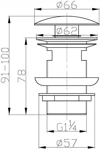 Выпуск автоматический для раковины с переливом BelBagno хром BB-SAT-CRM Выпуск автоматический для раковины с переливом BelBagno хром BB-SAT-CRM