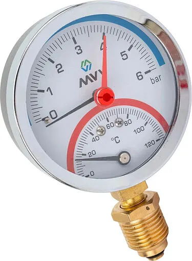 Термоманометр радиальный MVI 80мм 6 бар 120°С ½&quot; RTM.80.12006.04