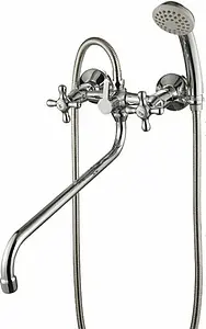 Смеситель для ванны с длинным изливом Rossinka хром H02-84, 1