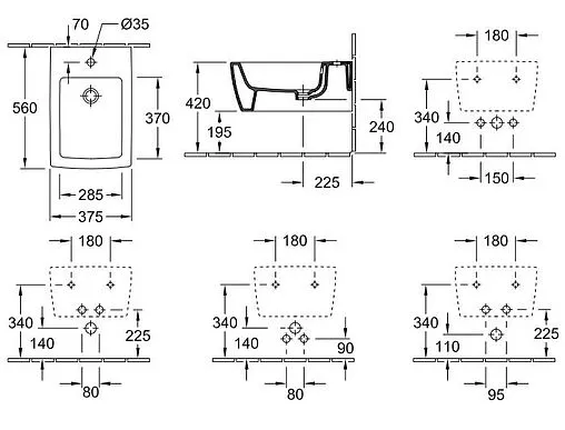 Биде подвесное Villeroy&amp;Boch Memento 2.0 белый 44330001