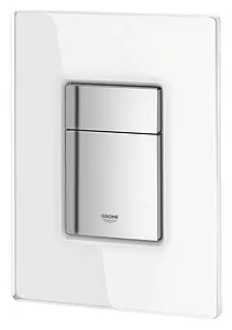 Клавиша смыва для унитаза Grohe Skate Cosmopolitan Glass 38845LS0 кнопки/хром глянцевый, панель/стекло белый Клавиша смыва для унитаза Grohe Skate Cosmopolitan Glass 38845LS0 кнопки/хром глянцевый, панель/стекло белый, 4