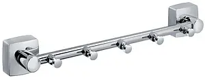 Планка с 5-ю крючками Fixsen Kvadro хром FX-61305-5 Планка с 5-ю крючками Fixsen Kvadro хром FX-61305-5, 1