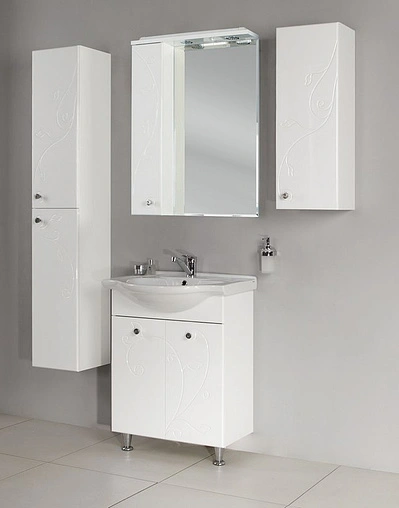 Шкаф-зеркало Aquaton Лиана 60 L белый 1A162702LL01L