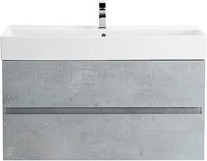 Тумба-умывальник подвесная Cezares Molveno 46 100 Beton MOLVENO 46-100-2C-SO-BET+CZR-MIL-100-LVB Тумба-умывальник подвесная Cezares Molveno 46 100 Beton MOLVENO 46-100-2C-SO-BET+CZR-MIL-100-LVB, 1