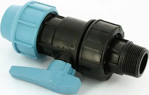 Кран шаровый с переходом на пнд трубу 40мм x 1¼"н Unidelta 1072040005001 Кран шаровый с переходом на пнд трубу 40мм x 1¼"н Unidelta 1072040005001