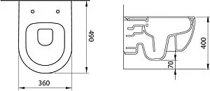 Унитаз подвесной безободковый Allen Brau Priority черный матовый 4.31002.31, 2