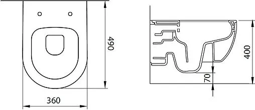 Унитаз подвесной безободковый Allen Brau Priority черный матовый 4.31002.31
