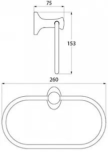 Полотенцедержатель IDDIS Leaf хром LEASB00i51, 2