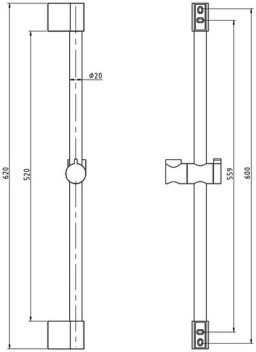 Душевая стойка Rav Slezak хром SK0013