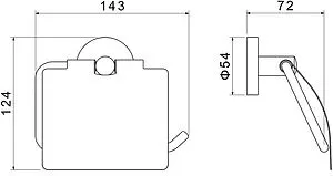 Держатель туалетной бумаги Aquatek Оберон хром AQ4209CR, 2