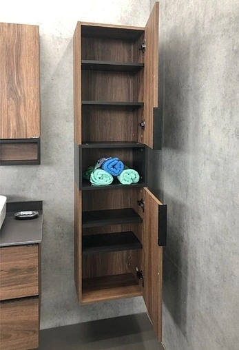 Шкаф-пенал подвесной Comforty Штутгарт 40 дуб тёмно-коричневый 00004151544CF Шкаф-пенал подвесной Comforty Штутгарт 40 дуб тёмно-коричневый 00004151544CF