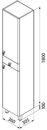 Шкаф-пенал напольный IDDIS Carlow белый/дуб CAR3600i97 Шкаф-пенал напольный IDDIS Carlow белый/дуб CAR3600i97
