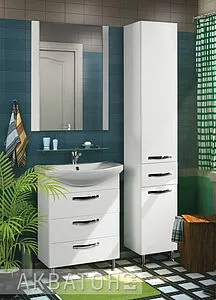 Шкаф-пенал с бельевой корзиной Aquaton Ария Н 35 белый 1A124303AA010 Шкаф-пенал с бельевой корзиной Aquaton Ария Н 35 белый 1A124303AA010, 3