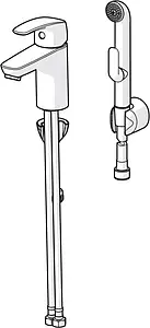 Смеситель для раковины с гигиеническим душем Oras Safira хром 1012F Смеситель для раковины с гигиеническим душем Oras Safira хром 1012F, 2