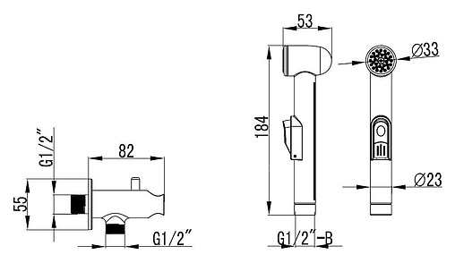 Гигиенический душ с запорным вентилем SMARTsant хром SM31001P3AA