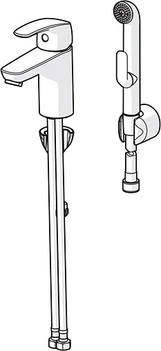 Смеситель для раковины с гигиеническим душем Oras Safira хром 1012F