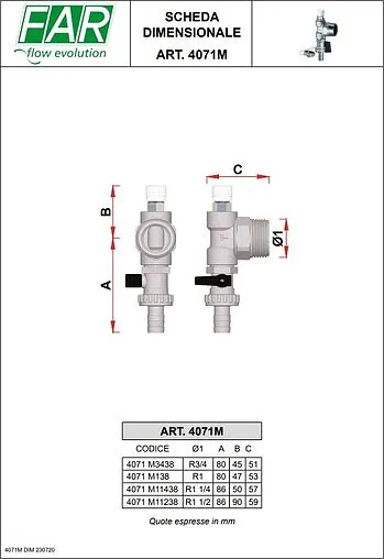 Узел концевой для коллектора 1"н Far FK 4071 M138 Узел концевой для коллектора 1"н Far FK 4071 M138
