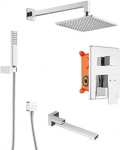 Душевая система со смесителем для ванны Swedbe Platta хром 5546 Душевая система со смесителем для ванны Swedbe Platta хром 5546, 1