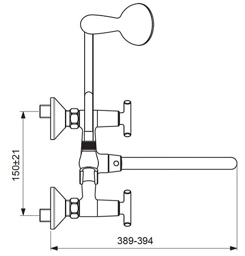 Смеситель для ванны с длинным изливом Vidima Trinity хром BA262AA