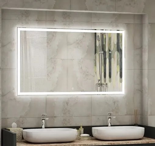 Зеркало с подсветкой Continent Mercury Led 80x60 белый ЗЛП571