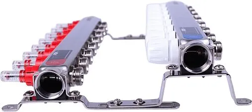 Группа коллекторная с расходомерами 8 отводов 1&quot;в/в x ¾&quot;ек FDV S1101A-⅛