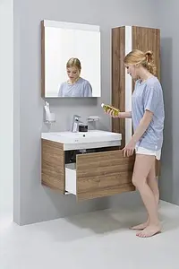 Тумба под умывальник подвесная Ravak 10° SD 65 тёмный орех/белый X000000738, 5