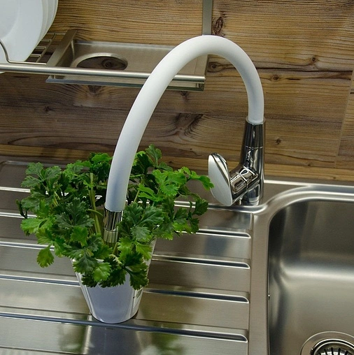 Смеситель для кухни Rav Slezak Amur хром/белый AM719.5/11B