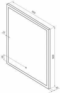 Зеркало с подсветкой Continent Sevilla Led 80x90 белый ЗЛП549, 2
