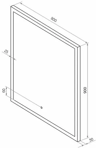 Зеркало с подсветкой Continent Sevilla Led 80x90 белый ЗЛП549