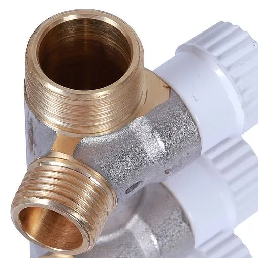 Коллектор регулирующий проходной 4 отвода ¾"в/н x ½"н Stout SMB 6852 341204 Коллектор регулирующий проходной 4 отвода ¾"в/н x ½"н Stout SMB 6852 341204