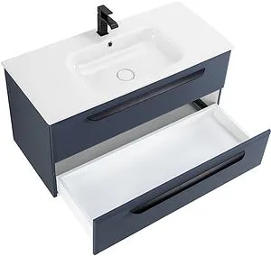 Тумба-умывальник подвесная Cezares Eco 100 Grafito ECO-CER-1000-2C-SO-GR-P+CZR-NAT-100-LVB Тумба-умывальник подвесная Cezares Eco 100 Grafito ECO-CER-1000-2C-SO-GR-P+CZR-NAT-100-LVB, 4