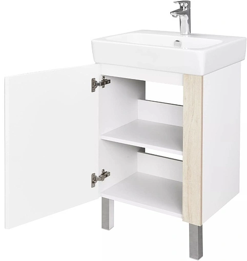 Тумба под умывальник Aquaton Кантри 65 белый/дуб верона 1A257601AHB20