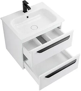 Тумба-умывальник подвесная Cezares Eco 60 Bianco Opaco ECO-CER-600-2C-SO-BO+CZR-NAT-60-LVB Тумба-умывальник подвесная Cezares Eco 60 Bianco Opaco ECO-CER-600-2C-SO-BO+CZR-NAT-60-LVB, 5