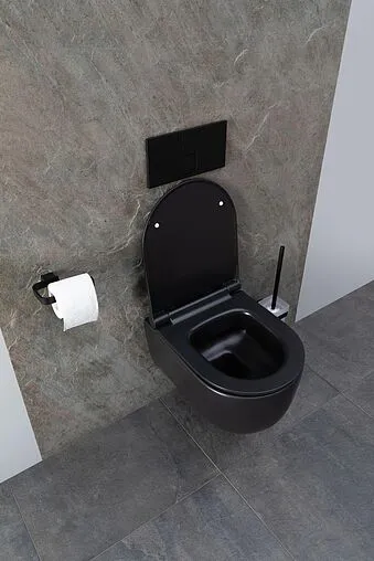 Унитаз подвесной безободковый Allen Brau Priority черный матовый 4.31002.31