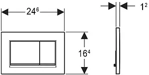Клавиша смыва для унитаза Geberit Sigma 30 115.883.01.1 белый матовый лак, 2