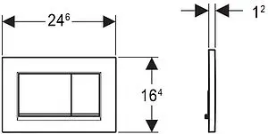 Клавиша смыва для унитаза Geberit Sigma 30 115.883.DW.1 черный глянцевый, 2
