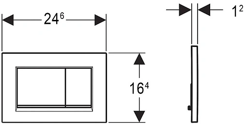 Клавиша смыва для унитаза Geberit Sigma 30 115.883.01.1 белый матовый лак