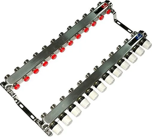 Группа коллекторная без расходомеров 12 отводов 1&quot;в/в x ¾&quot;ек Uni-fitt TECHNO 451W4312