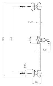 Душевая стойка Bossini Roman золото D03007.021 Душевая стойка Bossini Roman золото D03007.021, 3
