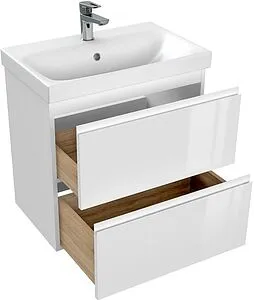 Тумба-умывальник подвесная Cersanit Moduo Slim 60 белый 64125+S-UM-MOD60SL/1, 5