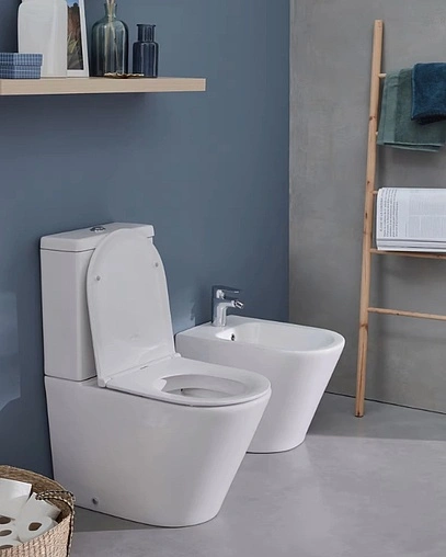 Унитаз-компакт безободковый Jacob Delafon Rodin+ Rimless белый UJAB102-00+ETAB232-00