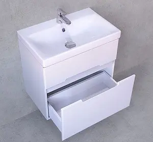 Тумба-умывальник подвесная Jorno Moduo Slim 50 белый Mod.01.50/P/W+S-UM-MOD5OSL/1 Тумба-умывальник подвесная Jorno Moduo Slim 50 белый Mod.01.50/P/W+S-UM-MOD5OSL/1, 3