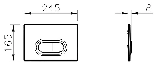 Клавиша смыва для унитаза VitrA Loop O 740-0580 хром глянцевый