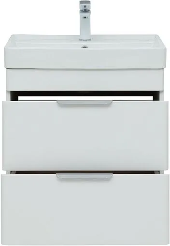 Тумба под умывальник напольная Aquanet Ирис new 60 белый глянец 00310152