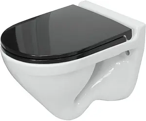 Унитаз подвесной Sanita Luxe Attica Color Black белый/черный ATCSLWH0110 Унитаз подвесной Sanita Luxe Attica Color Black белый/черный ATCSLWH0110, 1